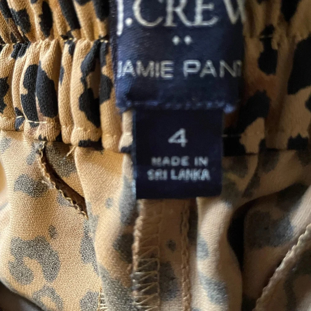 J Crew Jamie Pant Leopard Print Size 4 - Picture 12 of 13